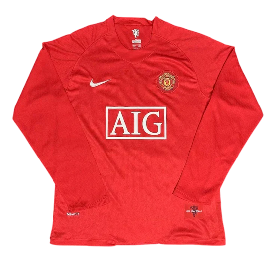 Camisa Manchester United I 2007/08 Manga Longa - imagem 3