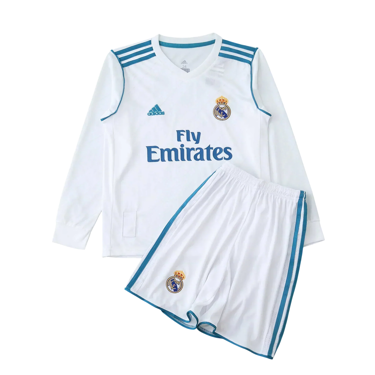 Kit Infantil Real Madrid I 2017/18 Manga Longa - imagem 3