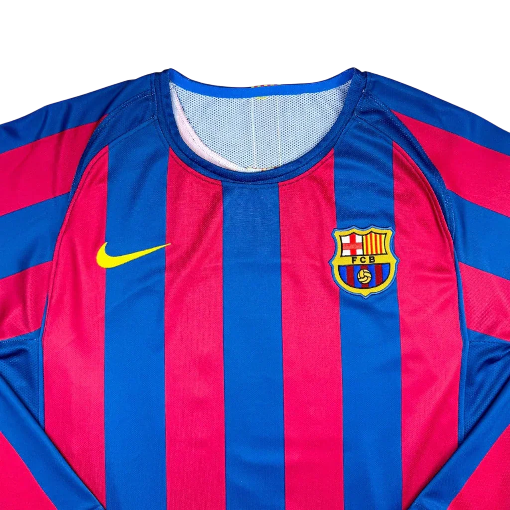 Camisa Barcelona I 2005/06 Manga Longa - imagem 4