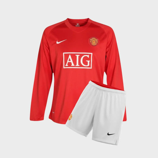 Kit Infantil Manchester United I 2007/08 Manga Longa - imagem 1