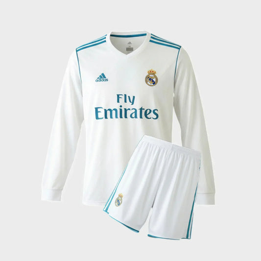 Kit Infantil Real Madrid I 2017/18 Manga Longa - imagem 1