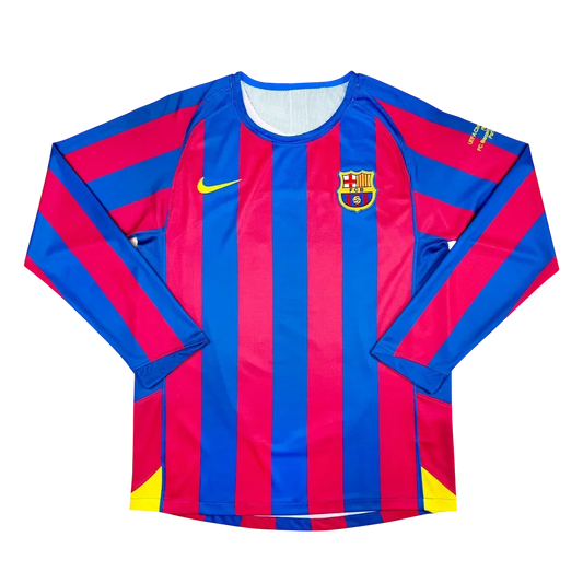 Camisa Barcelona I 2005/06 Manga Longa - imagem 4